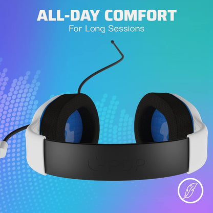 PDP AIRLITE Pro Headset with Mic for PS5/PS4/PC - Frost White, Model 052-018-WH