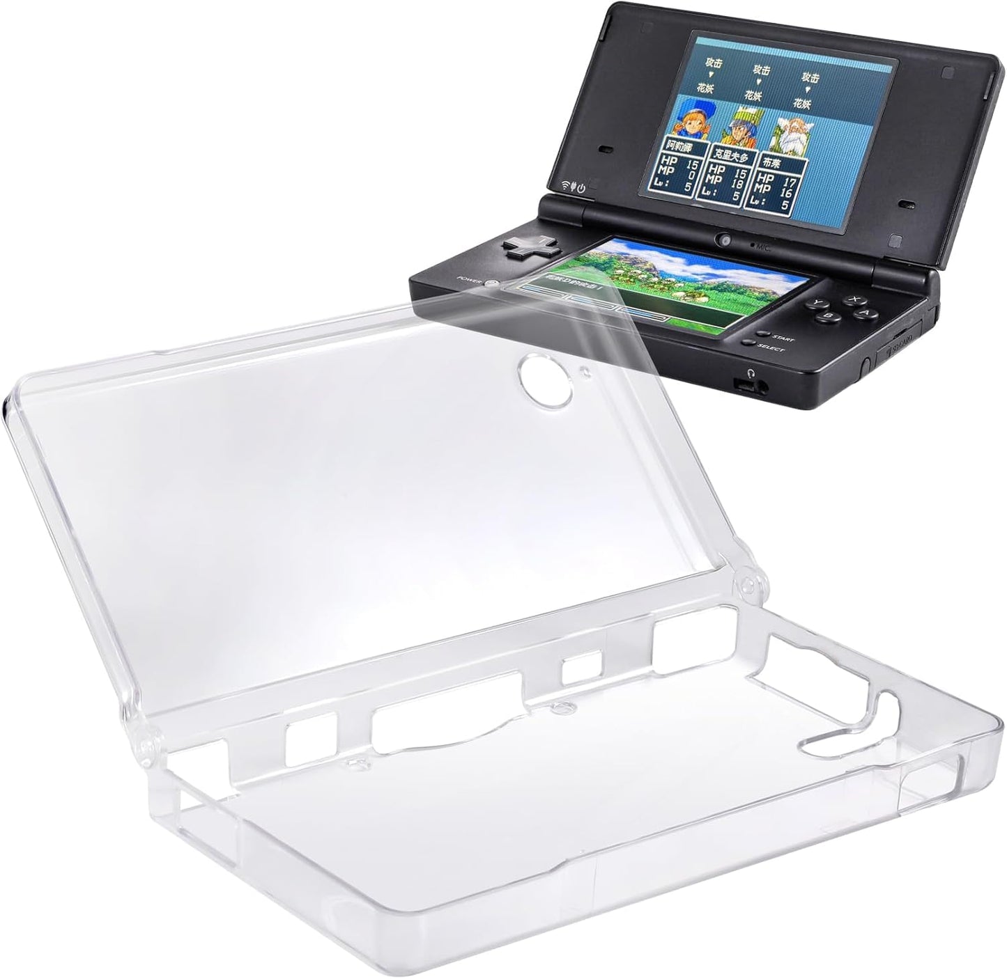 VSEER Crystal Clear Hard Shell Protective Case Cover for Nintendo DSi NDSi  Transparent (Not for Nintendo DSL or DSi XL)