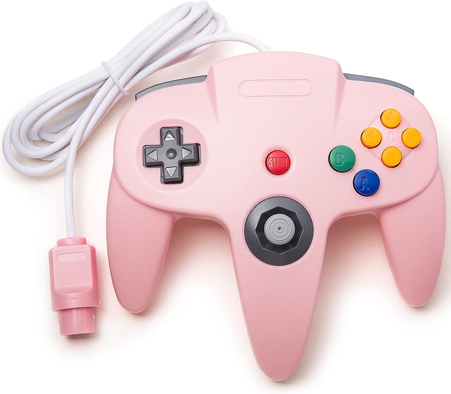 KIWITATA Classic Wired N64 Controller  Retro N64 Remote Joystick Replacement Controller for N64 System Video Games Console Pink