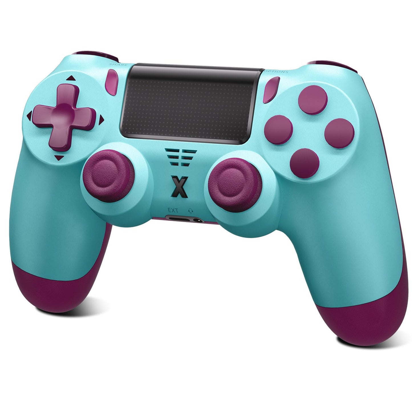 Puiseno Wireless Controller for PS-4  Dual Vibration Game Joystick/Motion Sensing/Touchpad/Speaker/3.5mm Audio Jack Headphone  Upgraded Six-Axis Sensor  Compatible with PS4/Slim/Pro Console/PC (Berry Blue)