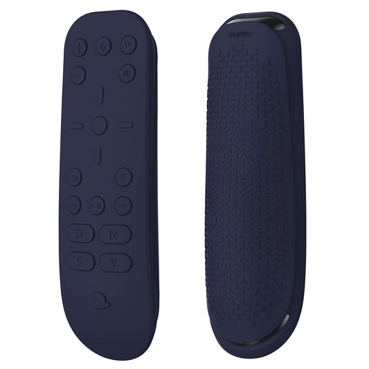 PlayVital Silicone Protective Remote Case for ps5 Media Remote Cover  Ergonomic Design Full Body Protector Skin for ps5 Remote Control - Midnight Blue