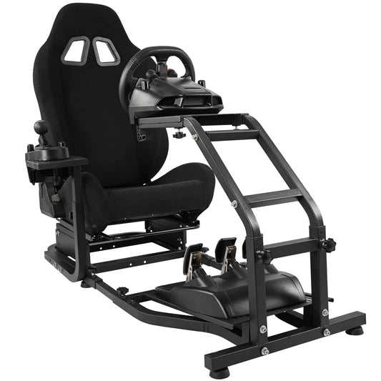 Dardoo G29 Racing Simulator Cockpit - Adjustable Race Seat, Fits Logitech G920/G923, Thrustmaster T150/T300RS, 48.5x24.7x41 in