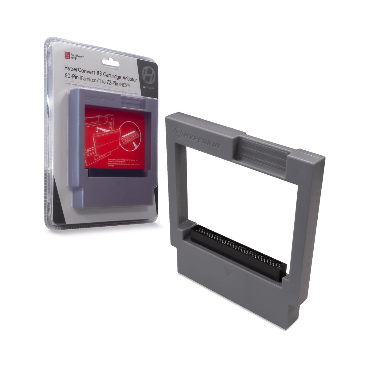 HyperConvert 83 60-Pin (Famicom) to 72-Pin (NES) refill unit Adapter For: Famicom/NES