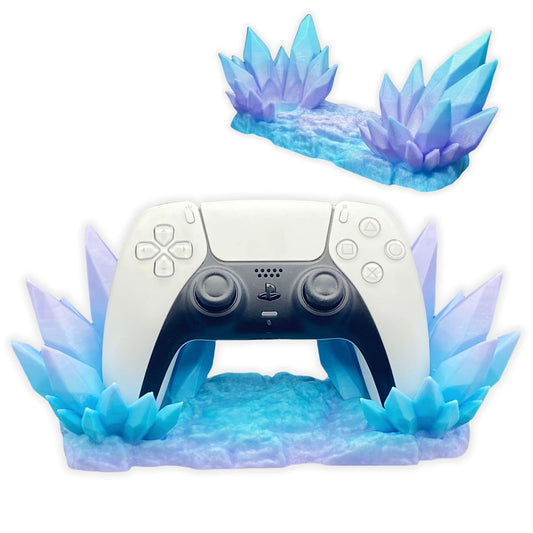 CHOWONE Crystal Throne Controller Stand for Xbox, PS5, PS4, Switch - Bluish Violet, Model SJZJ-023, 3D Printed Display Holder