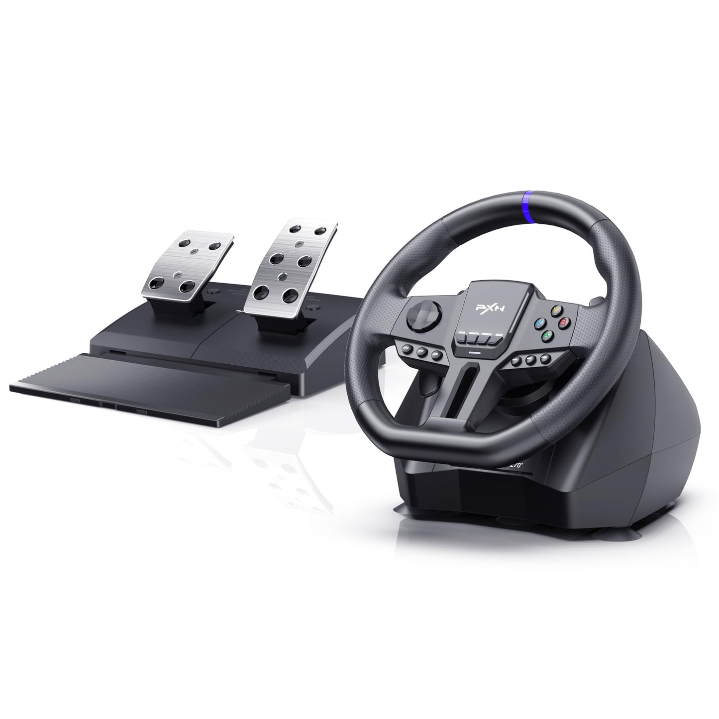 PXN PC Racing Wheel  V900 GEN2 Universal Usb Car Sim 270/900 Degree Race Steering Wheel with Pedals for PC  PS3  PS4  Xbox One  Xbox Series X/S  Switch