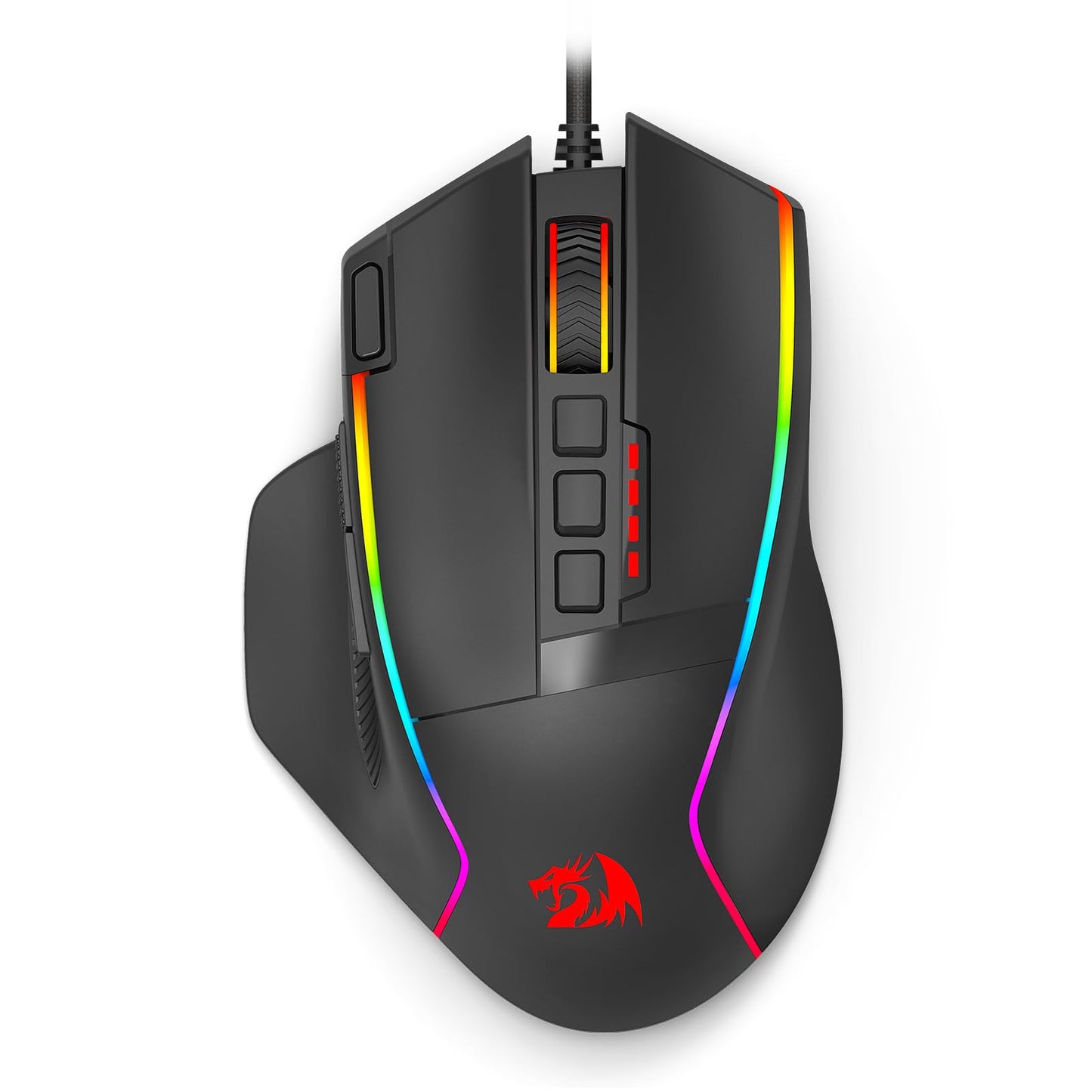 Redragon M915-RGB Wired Gaming Mouse, 26,000 DPI Optical Sensor, Ergonomic Design, Black, Programmable RGB for Laptop/PC/Mac