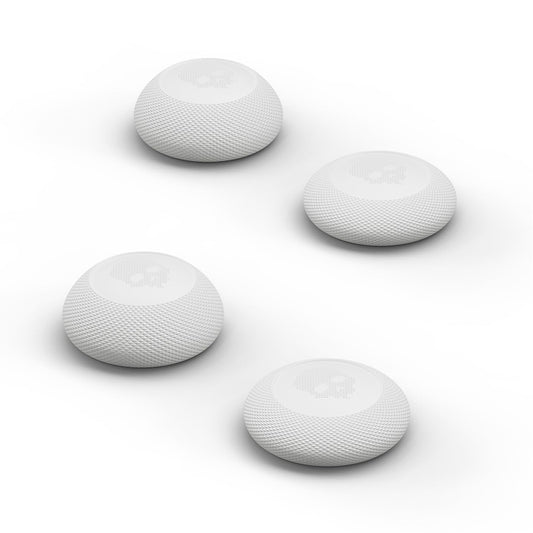 Skull & Co. Convex Thumb Grips Set: Skin  CQC Joystick Cap Analog Stick Cap for Nintendo Switch Pro Controller & PS5 / PS4 / Slim/Pro Controller- White  2 Pairs (4pcs)