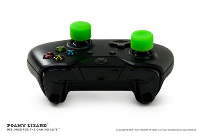 Foamy Lizard AceShot Thumb Grips - 8pc Green Silicone Antislip for Xbox One & Steamdeck - Model FL-TALLTHMB-XBOXONE-GREEN