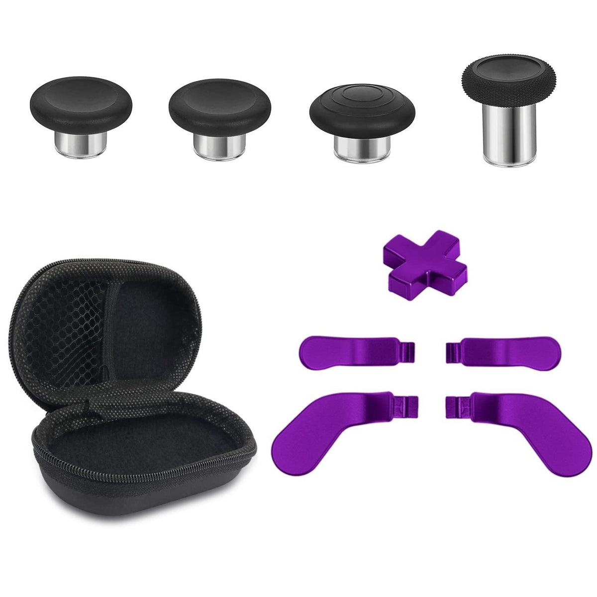 Metal Replacement Thumbsticks for Xbox fine design Controller Series 2 Core Component Pack Includes 4 Swap Magnetic Joysticks 4 Paddles 1 Standard D-Pads  Accessories Parts for Xbox One fine design 2 (Purple)