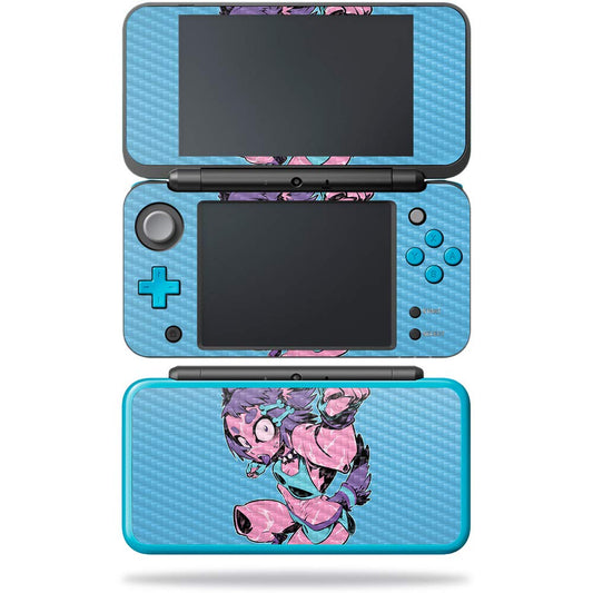 MightySkins Carbon Fiber Skin for Nintendo New 2DS XL - Bright and Happy | Protective  Durable Textured Carbon Fiber Finish | Easy to Apply  Remove  and Change Styles | Made in The USA
