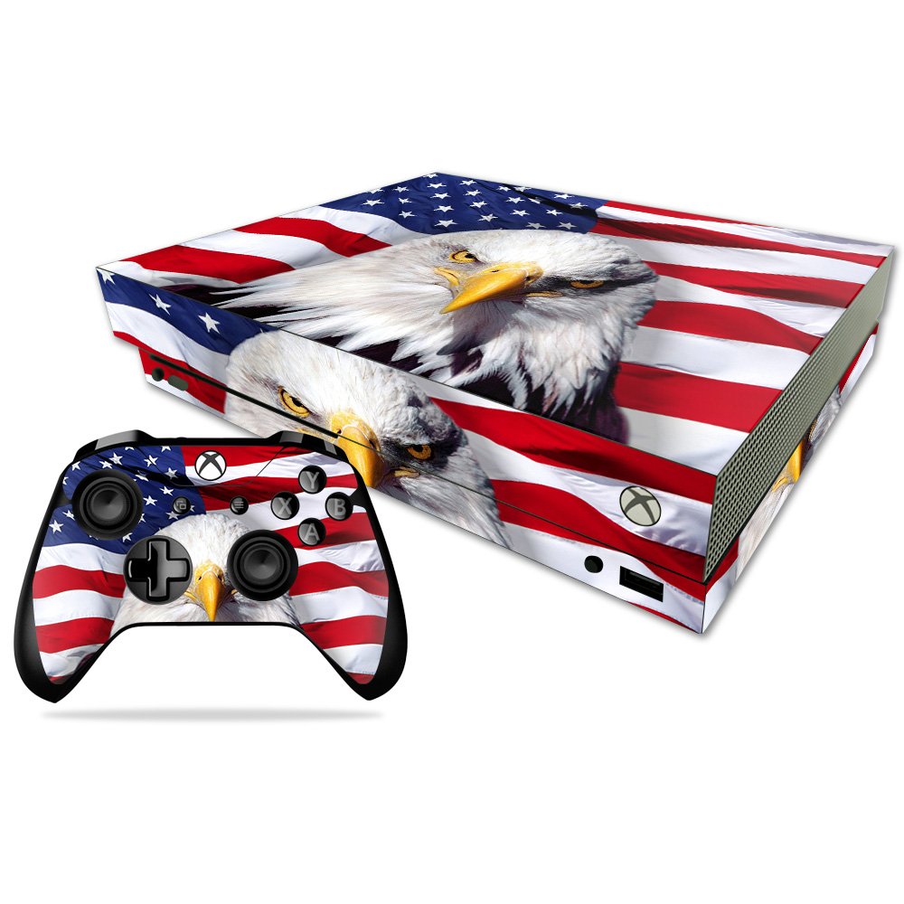 MIGHTY SKINS Xbox One X Skin - Durable Vinyl Decal Cover, America Strong, Easy Apply/Remove, Model MIXBONXCMB