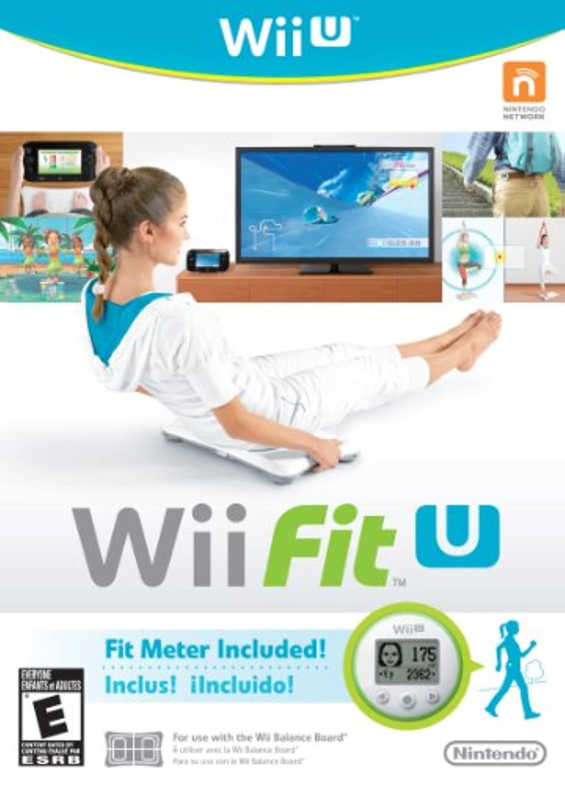 Nintendo Wii Fit U with Fit Meter - Wii U, Green and White, Model WUPQASTE