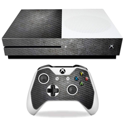 MightySkins Carbon Fiber Skin for Microsoft Xbox One S - Scratched Up | Protective  Durable Textured Carbon Fiber Finish | Easy to Apply  Remove  and Change Styles | Made in The USA
