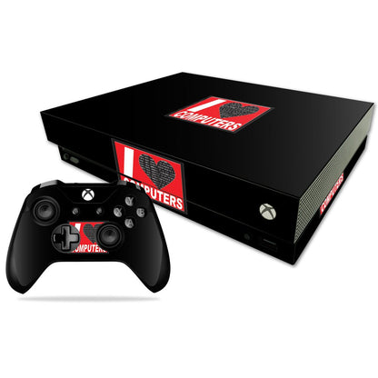 MIGHTY SKINS Xbox One X Skin - Love Computers, Durable Vinyl Decal Wrap, Easy to Apply/Remove, Model MIXBONXCMB-Love Computers