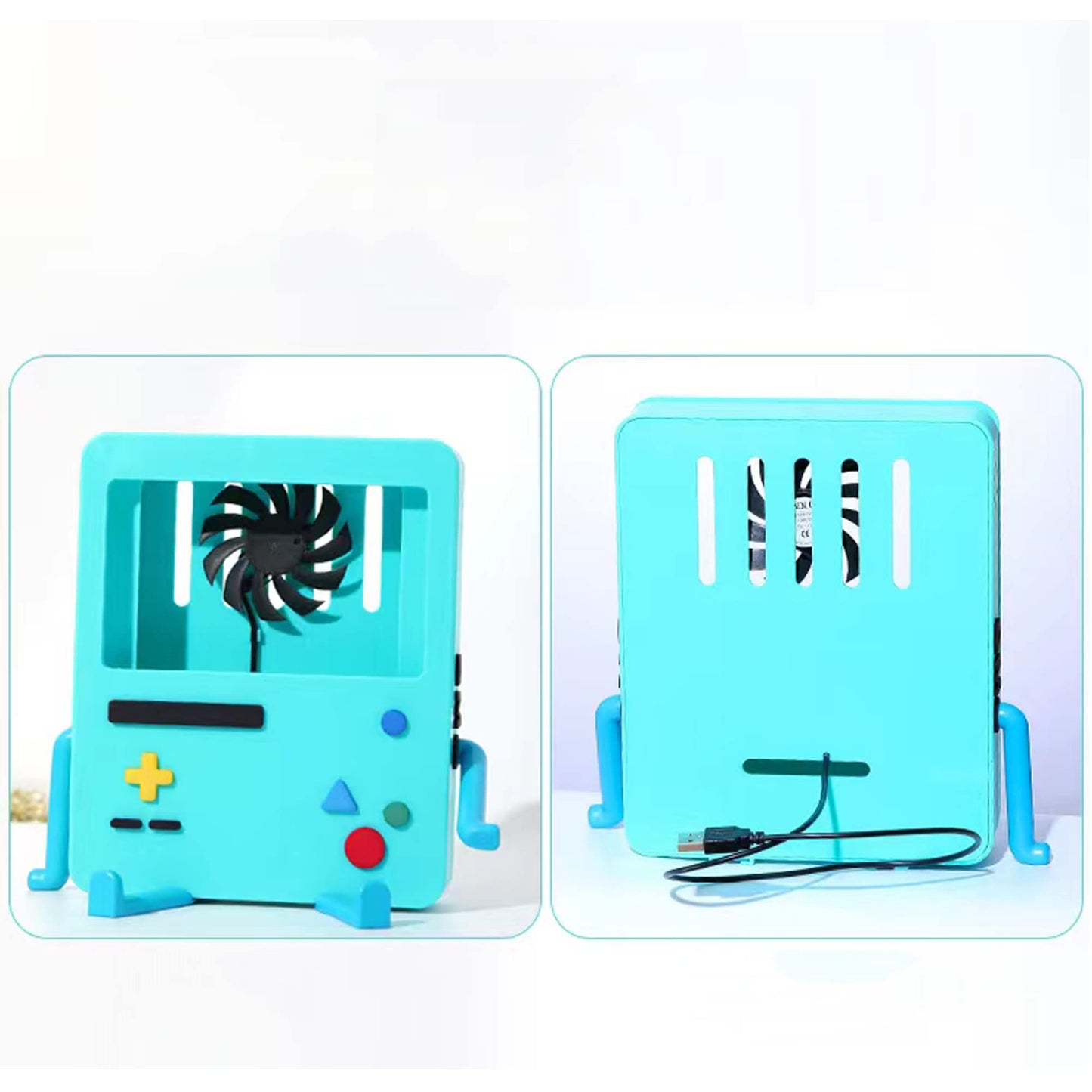 GRAPMKTG Charging Stand with Cooling Fan for Nintendo Switch - Portable Dock, Blue, Compatible with Switch OLED, Perfect Gift for All Ages