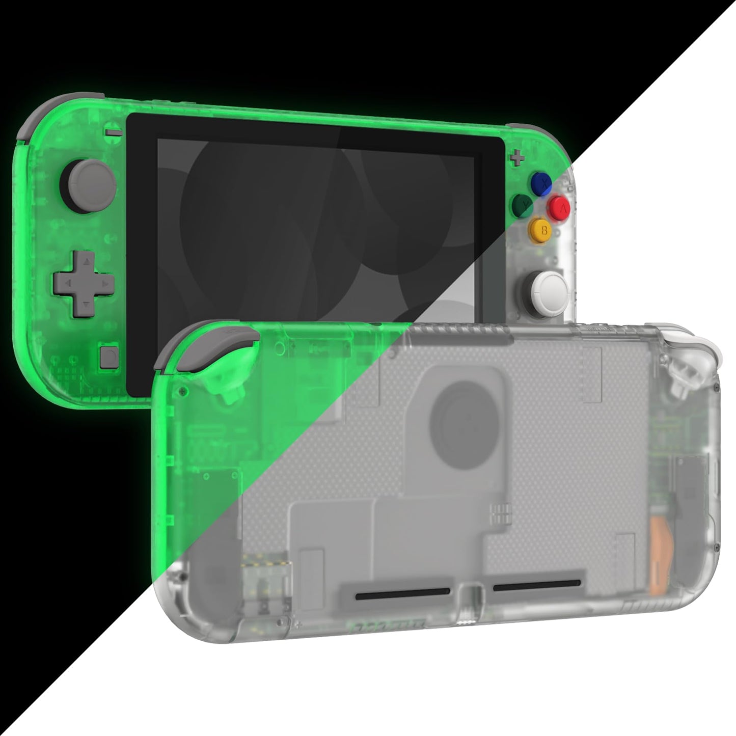 eXtremeRate Glow in Dark - Green DIY Replacement Shell for Nintendo Switch Lite  NSL Handheld Controller Housing with Screen Protector  Custom Case Cover for Nintendo Switch Lite