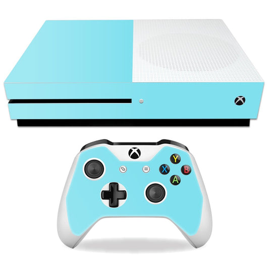 MIGHTY SKINS Xbox One S Skin - Solid Baby Blue Vinyl Decal Wrap, Durable & Protective Cover, Easy Application, Made in USA