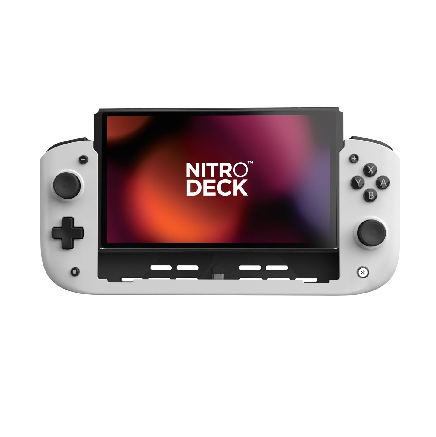 CRKD Nitro Deck - Handheld Controller for Nintendo Switch & OLED, Zero Stick Drift, 1.77x10x4.41 inches, White, Model 23ND-WW-WH-ST