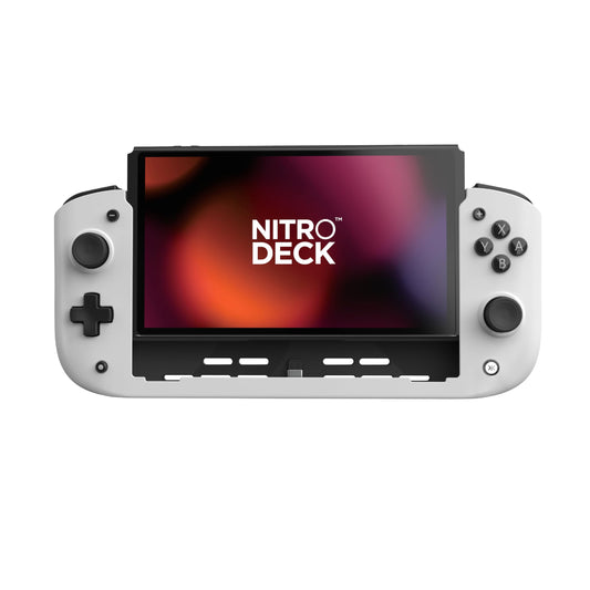 CRKD Nitro Deck - Handheld Controller for Nintendo Switch & OLED, Zero Stick Drift, 1.77x10x4.41 inches, White, Model 23ND-WW-WH-ST
