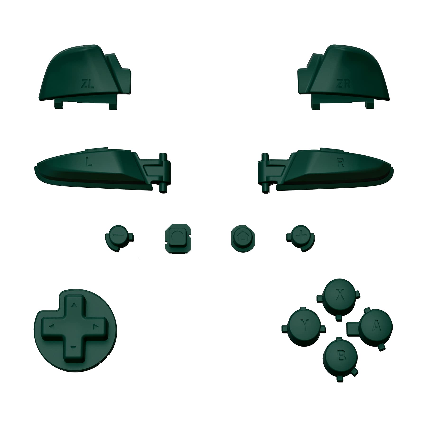 eXtremeRate Racing Green Repair ABXY D-pad ZR ZL L R Keys for Nintendo Switch Pro Controller  DIY Replacement Full Set Buttons with Tools for Nintendo Switch Pro Controller - Controller NOT Included