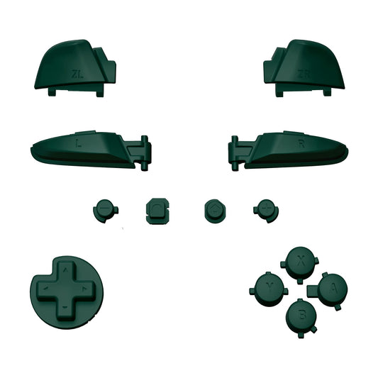 eXtremeRate Racing Green Repair ABXY D-pad ZR ZL L R Keys for Nintendo Switch Pro Controller  DIY Replacement Full Set Buttons with Tools for Nintendo Switch Pro Controller - Controller NOT Included