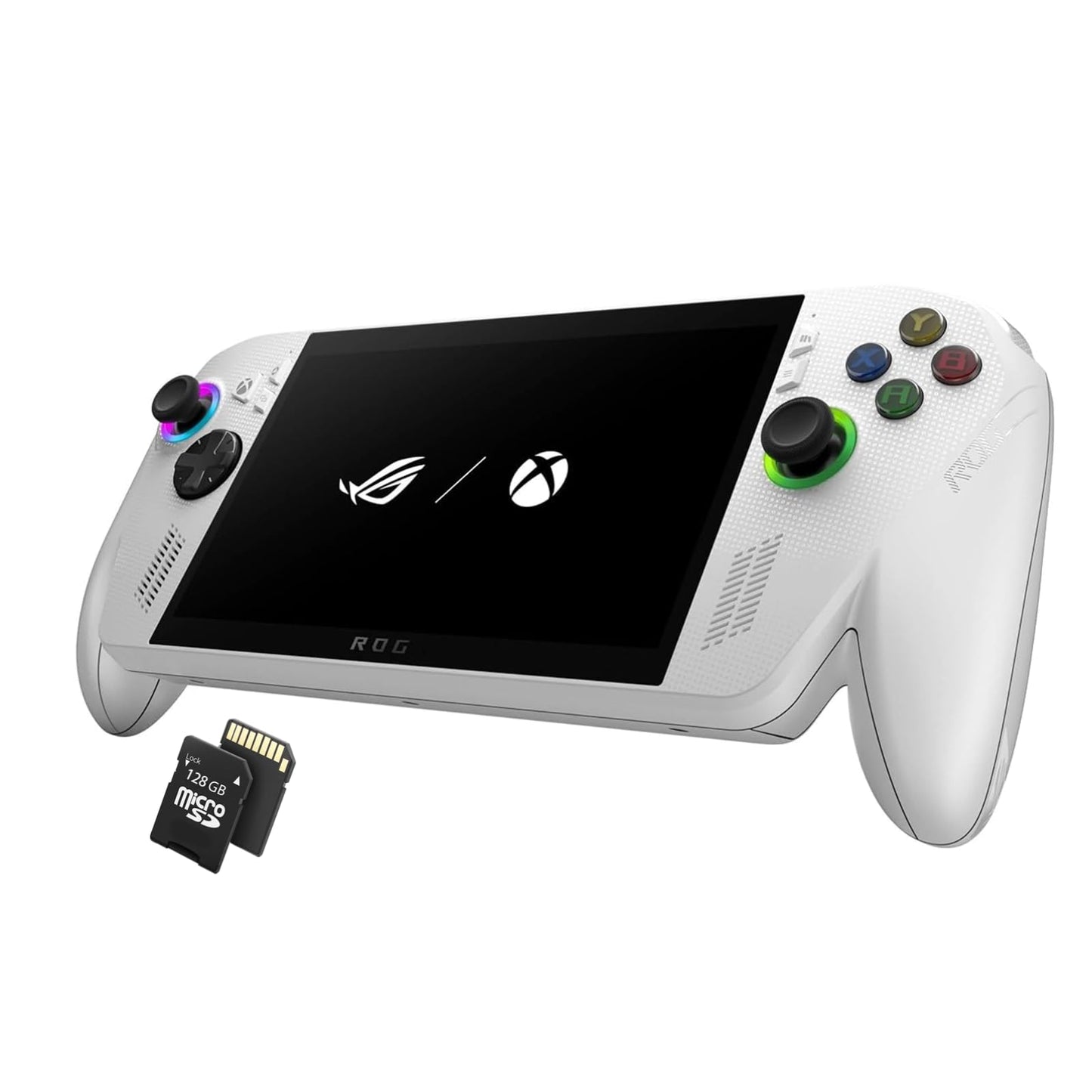 ASUS ROG Ally 7  120Hz FHD Gaming Handheld  Ryzen Z1 Extreme  16GB RAM  512GB SSD  Touchscreen Portable Game Console  with 128GB MicroSD Card  White