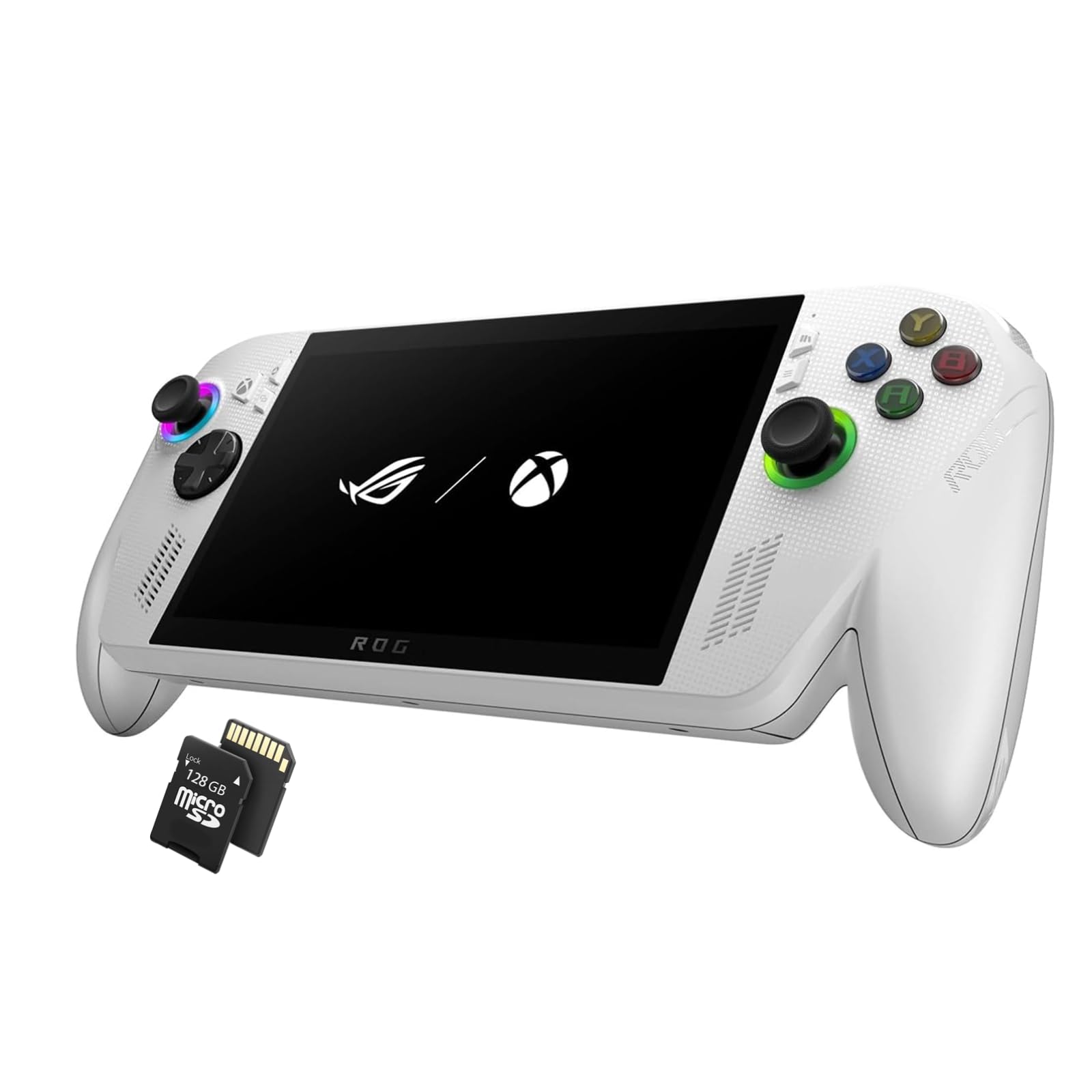 ASUS ROG Ally 7  120Hz FHD Gaming Handheld  Ryzen Z1 Extreme  16GB RAM  512GB SSD  Touchscreen Portable Game Console  with 128GB MicroSD Card  White