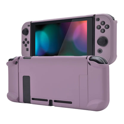 eXtremeRate PlayVital Back Cover for Nintendo Switch - Hard Shell, Dark Grayish Violet, Model NTP328, Dockable Protector for Joycon