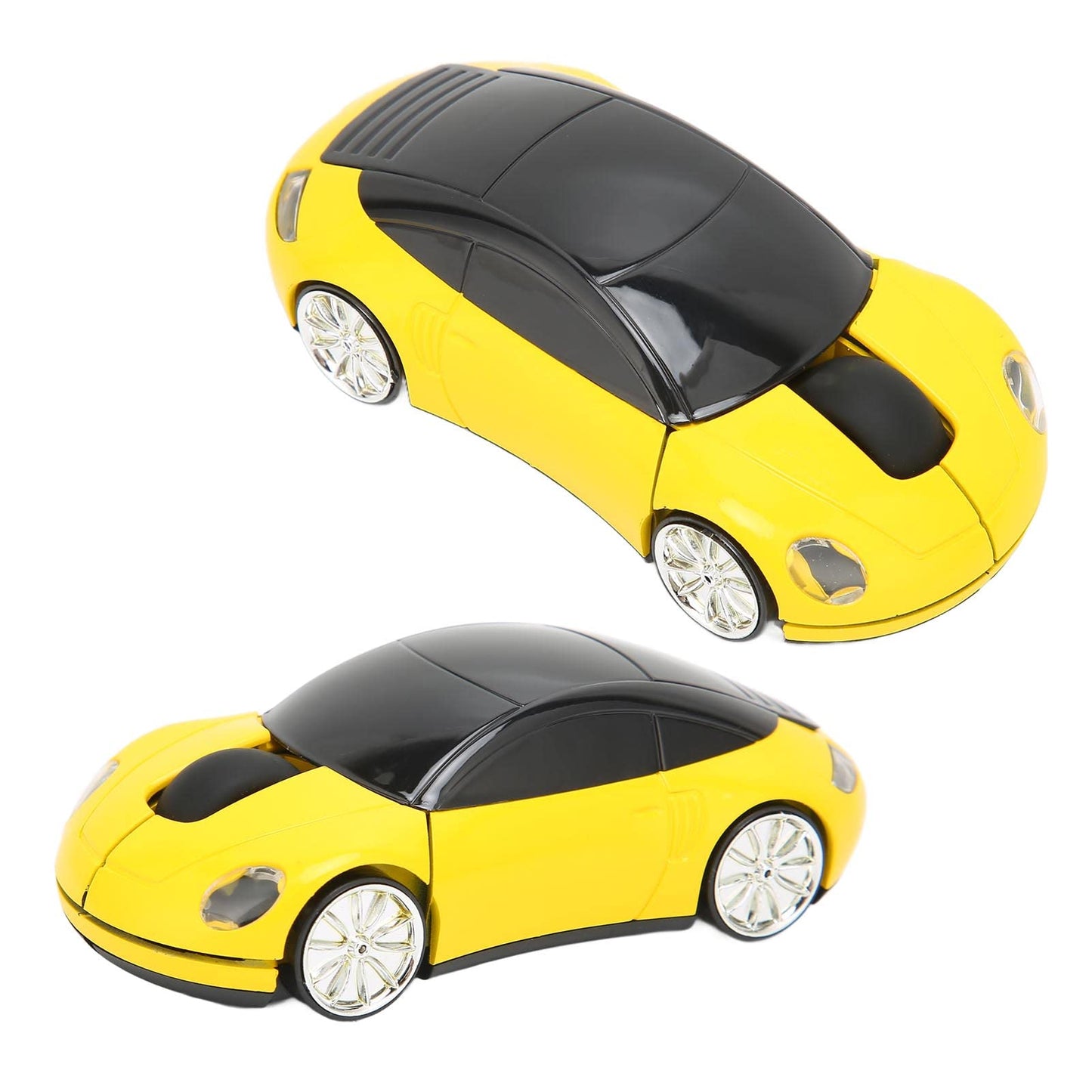 Dpofirs Sports Car Mouse - 2.4G Wireless USB Gaming Mouse, Yellow, Model Dpofirsfw8pneckmz8320