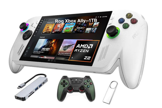 ASUS ROG Xbox Ally 7 FHD Gaming Handheld Console  120Hz IPS LED Touch Screen  AMD Ryzen Z2 A Processor  16GB  Windows 11  with GSF 3-in-1 Kit (16GB | 1TB SSD)