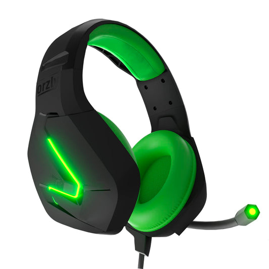 Orzly Gaming Headset (Green) for PC and Gaming Consoles PS5  PS4  Xbox Series X | S  Xbox ONE  Nintendo Switch & Google Stadia Stereo Sound with Noise Cancelling mic - Hornet RXH-20 Sagano Edition