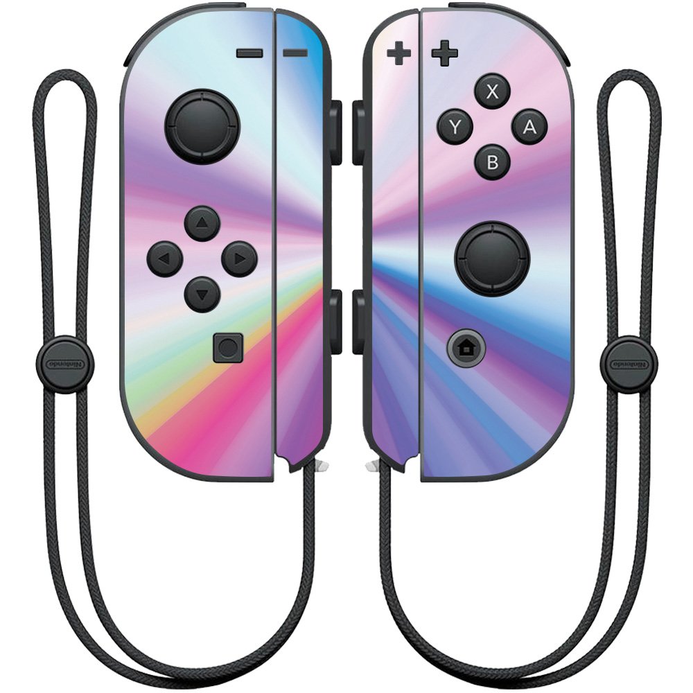 MIGHTY SKINS Nintendo Joy-Con Controller Skin Wrap Sticker - Rainbow Zoom, Model NIJOYCO-Rainbow Zoom