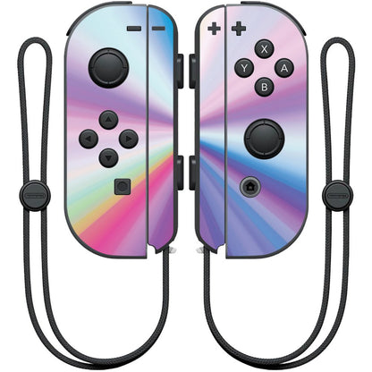 MIGHTY SKINS Nintendo Joy-Con Controller Skin Wrap Sticker - Rainbow Zoom, Model NIJOYCO-Rainbow Zoom