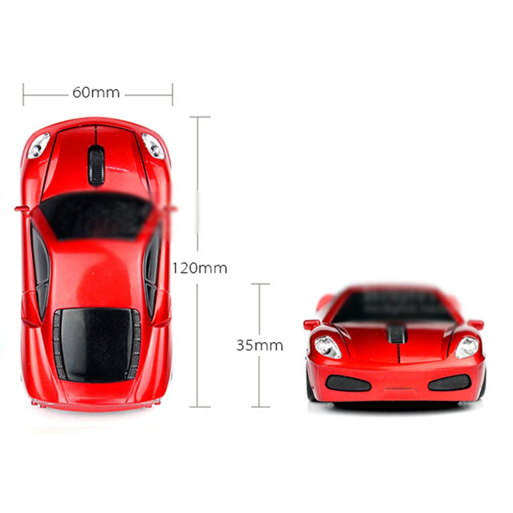 MGbeauty Wireless Gaming Mouse - 2.4GHz Optical, 1600 DPI, Red, 120x60x35mm, Model N-M005b, Plastic Construction