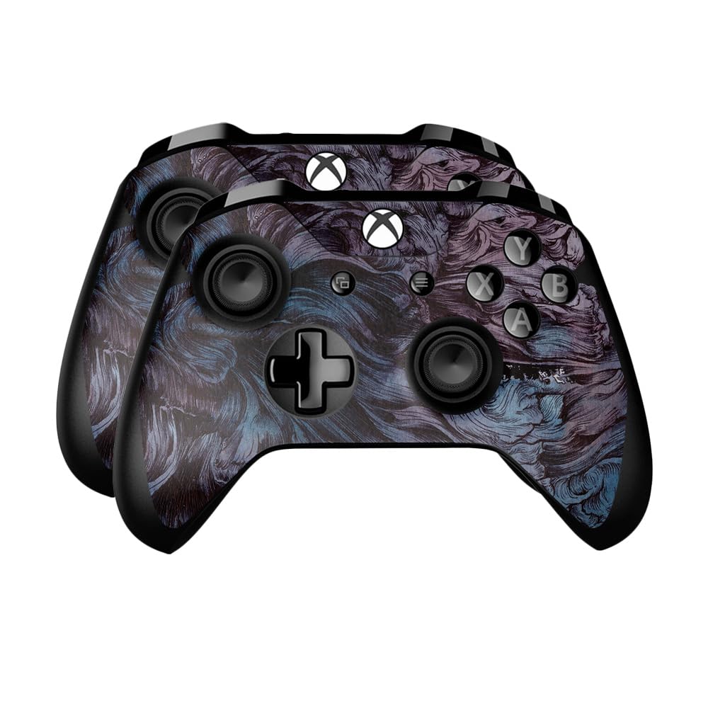 Skin Compatible with Microsoft Xbox One Controller (2 Pack) - Angry Ripple - Premium 3M Vinyl Protective Wrap Decal Cover - Easy to Apply | Crafted in The USA by MightySkins