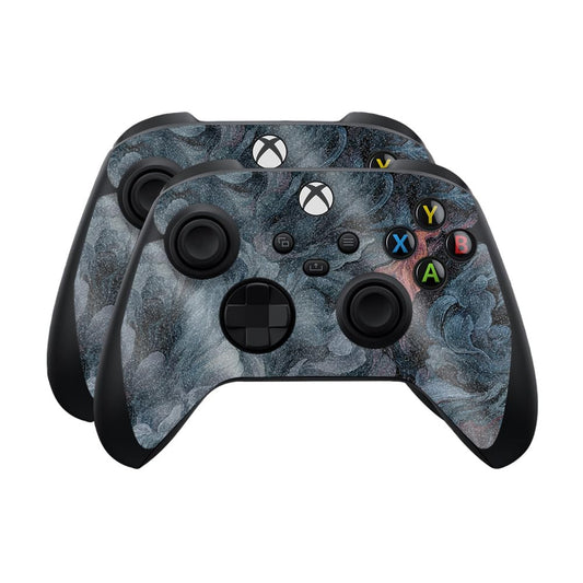 Glossy Glitter Skin Compatible with Microsoft Xbox Series X|S Controller (2 Pack) - Storm Cloud - Premium 3M Vinyl Protective Wrap Decal Cover - Easy to Apply | Crafted in The USA by MightySkins