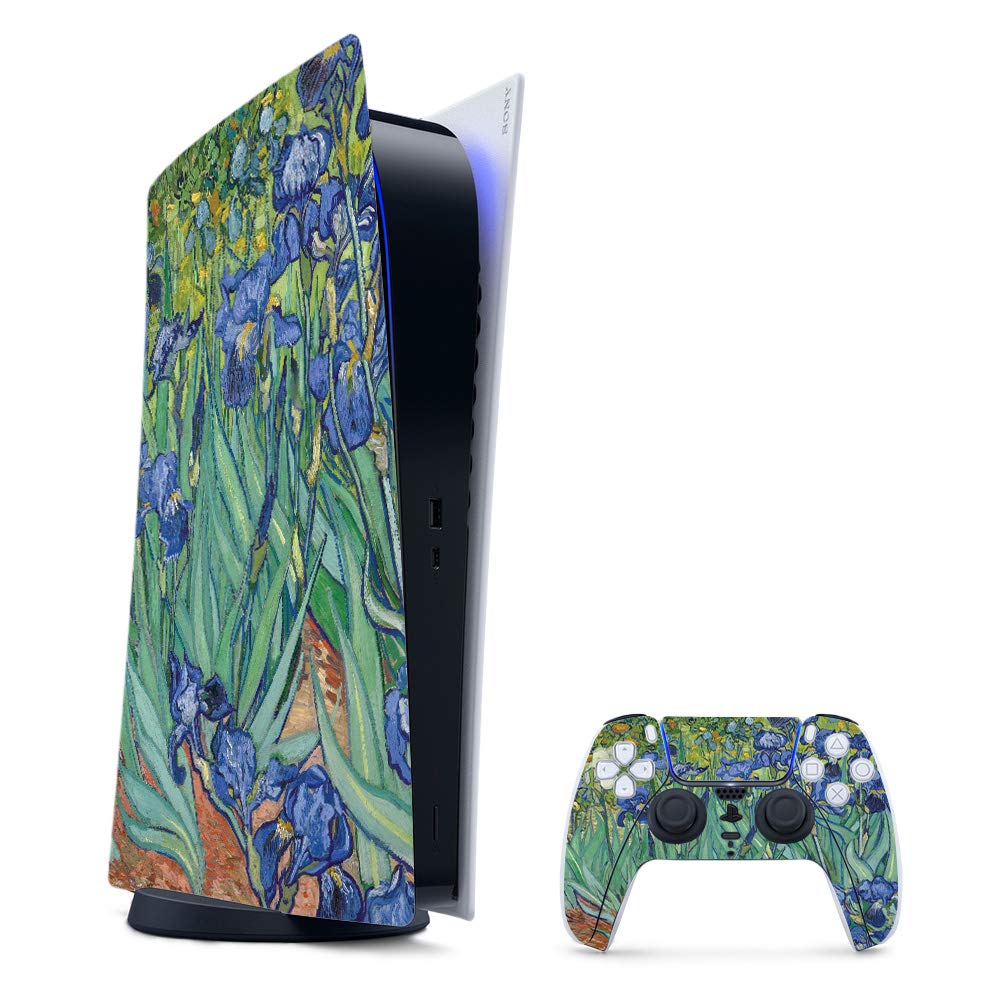 MightySkins Gaming Skin for PS5 / Playstation 5 Digital Edition Bundle - Irises | Protective Viny wrap | Easy to Apply and Change Style | Made in The USA