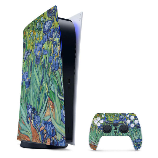 MightySkins Gaming Skin for PS5 / Playstation 5 Digital Edition Bundle - Irises | Protective Viny wrap | Easy to Apply and Change Style | Made in The USA