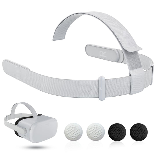 Head Strap for Oculus Quest 2 Headset  Original Replacement Head Strap for Meta Quest 2 Headstrap with 4 Pcs Controller Thumb Grip Caps Oculus Quest 2 HeadStrap Original Head Strap
