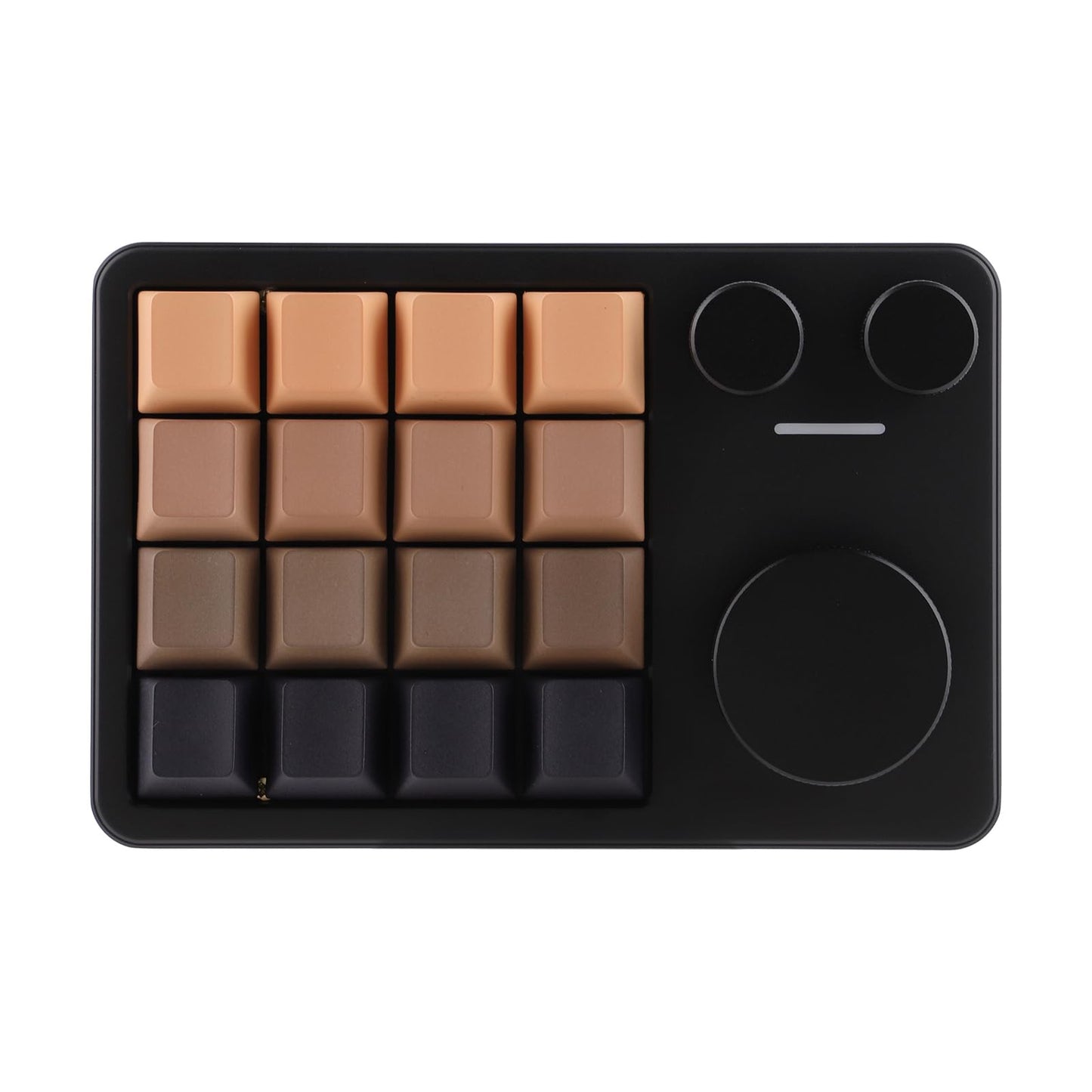 KiiBoom Cybrix 16 VIA Programmable Macro Pad - 16 Keys + 3 Knobs  Type-C Wired Aluminum Numpad  Hot-Swappable PCB  RGB Backlight  Lightweight & Portable Numeric Keypad for Windows & Mac (Black)