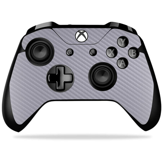 MightySkins Carbon Fiber Skin for Microsoft Xbox One X Controller - Solid Gray | Protective  Durable Textured Carbon Fiber Finish | Easy to Apply  Remove  and Change Styles | Made in The USA