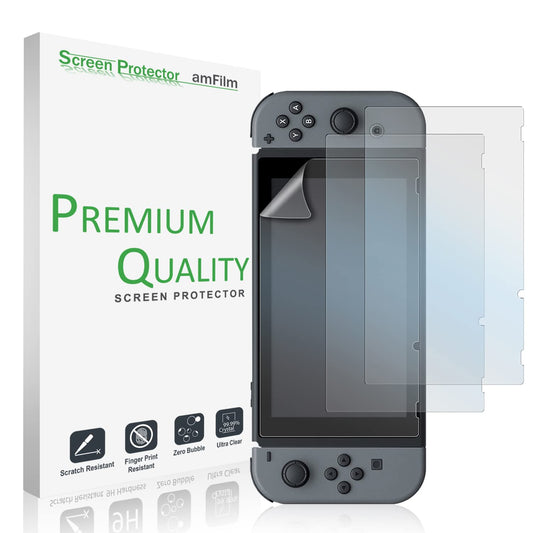 amFilm Anti-Glare Matte Screen Protector for Nintendo Switch  Nintendo Switch Matte Screen Protector for Nintendo Switch 2017 (3-Pack)