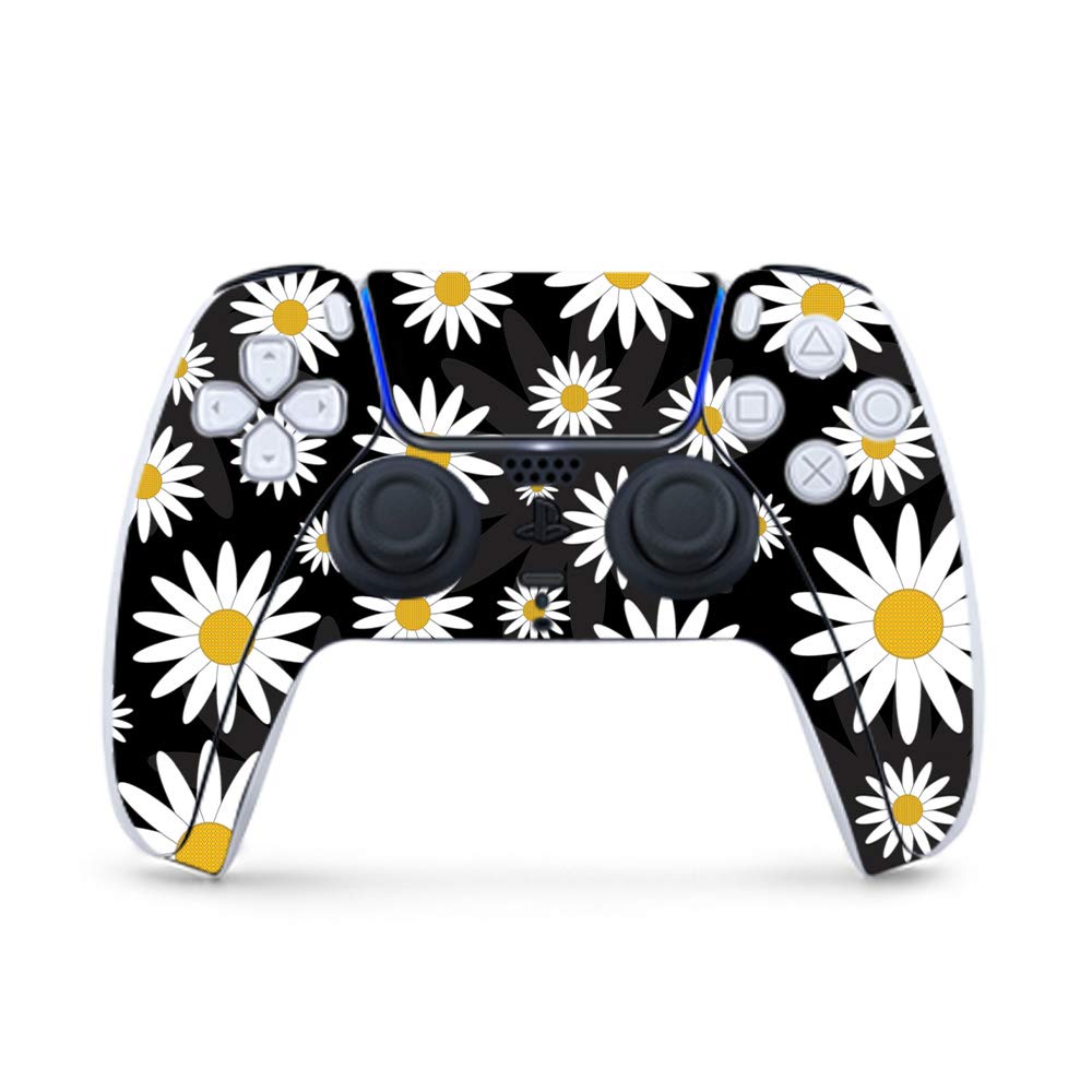 MightySkins Gaming Skin for PS5 / Playstation 5 Controller - Daisies | Protective Viny wrap | Easy to Apply and Change Style | Made in The USA