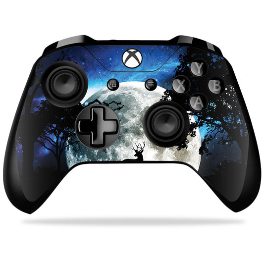 MIGHTY SKINS Xbox One X Controller Skin - Durable Vinyl Decal Wrap, Moonlight Deer Design, Easy to Apply & Remove, Made in the USA
