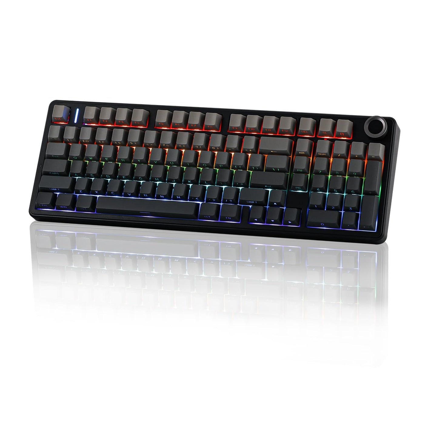 EPOMAKER X Aula F99 PRO Wireless Gaming Keyboard with 8000mAh Battery  Hot Swappable Creamy Keyboard  2.4GHz/Type-C/BT5.0  NKRO  RGB Backlit for Win/Mac/Gaming (Black Gradient)