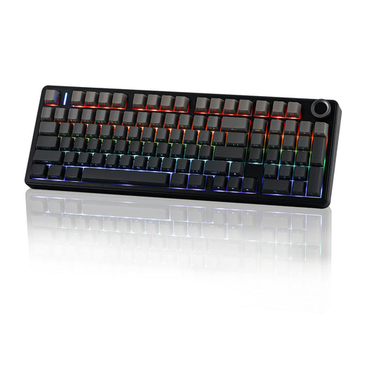 EPOMAKER X Aula F99 PRO Wireless Gaming Keyboard with 8000mAh Battery  Hot Swappable Creamy Keyboard  2.4GHz/Type-C/BT5.0  NKRO  RGB Backlit for Win/Mac/Gaming (Black Gradient)