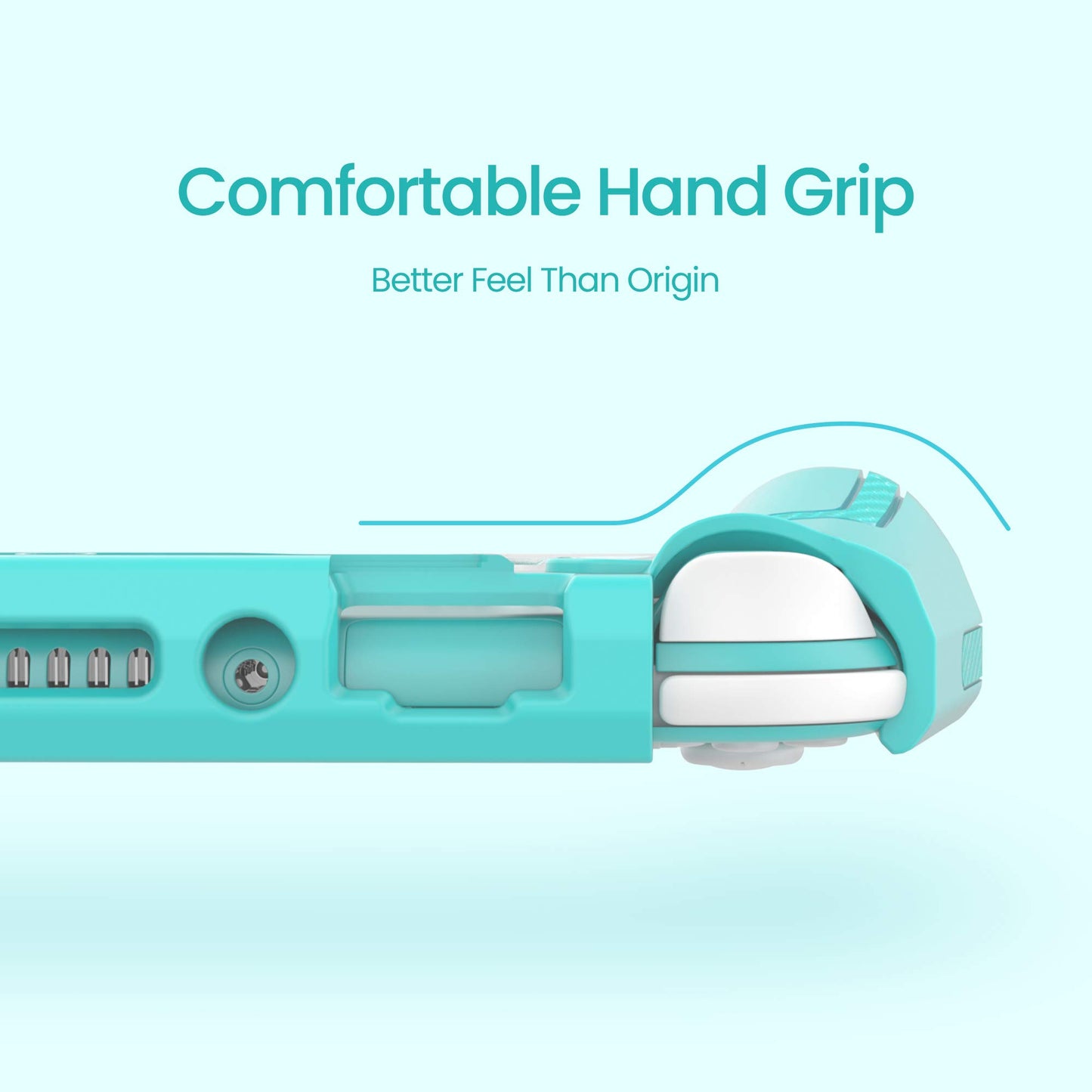 LEYU SMART Switch Lite Protective Case, Ergonomic TPU+PC, Teal, Includes HD Screen Protector & Thumb Grip Caps, N.Switch Lite