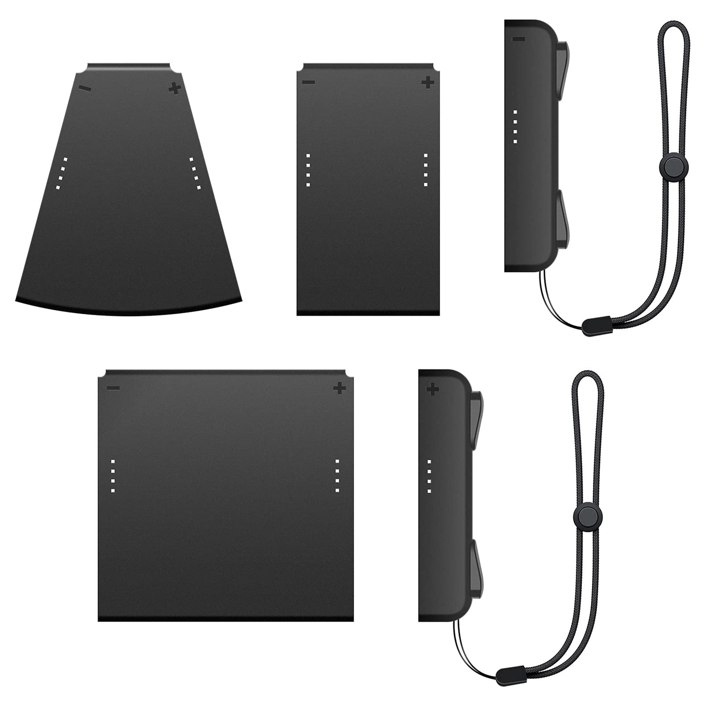 MENEEA Game Handle Connector for Nintendo Switch Joy-Con - 5-in-1 Gamepad with Wrist Strap, White