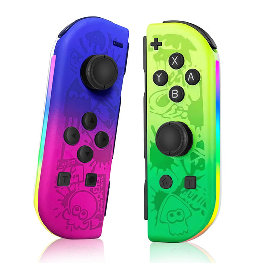 Haiovia Replacement Controllers for Nintendo Switch, OLED, Lite | Dual Vibration, Motion Control, Wake-Up Function, RGB Lighting