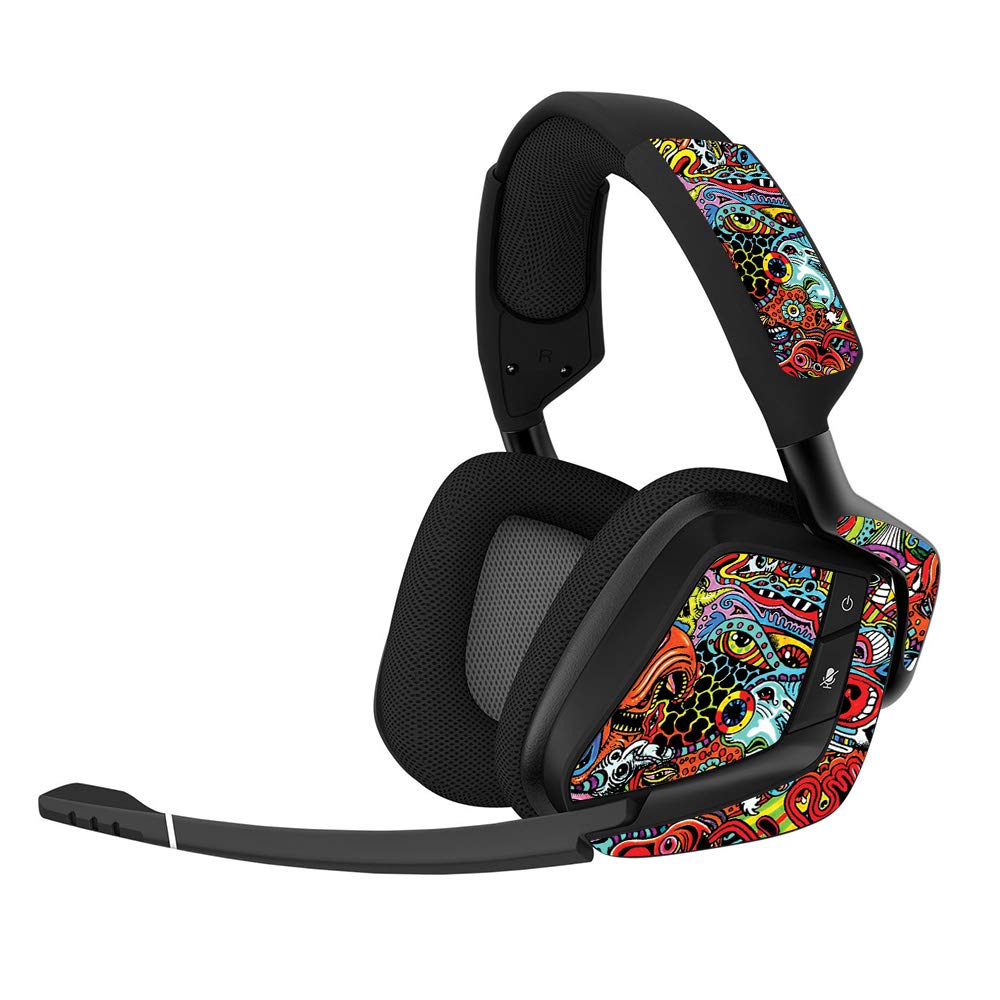 MIGHTY SKINS Corsair Void Pro Skin - Acid Trippy Vinyl Decal Wrap, Easy Apply/Remove, Durable Protective Cover, Made in USA
